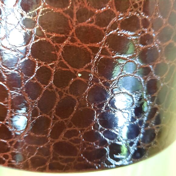 MID CENTURY MODERN VINTAGE BROWN VINYL ICE BUCKET WITH LID‎ & HANDLE MADE IN USA - Picture 9 of 9